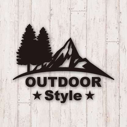アウトドア スタイル《OUTDOOR STYLE》カッティングステッカー ブラック
