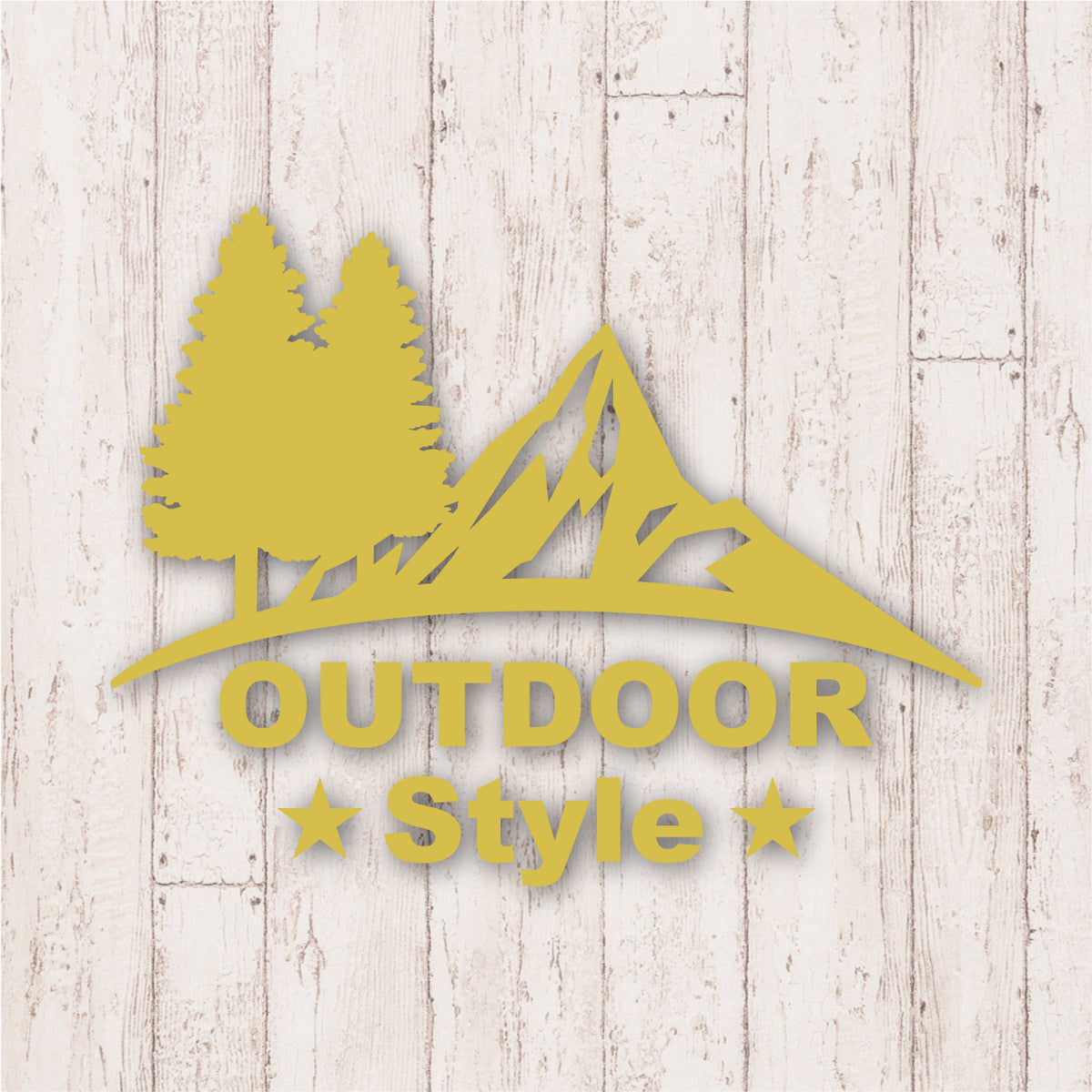 アウトドア スタイル《OUTDOOR STYLE》カッティングステッカー キャメル