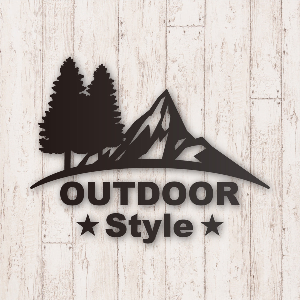 アウトドア スタイル《OUTDOOR STYLE》カッティングステッカー つや消しブラック