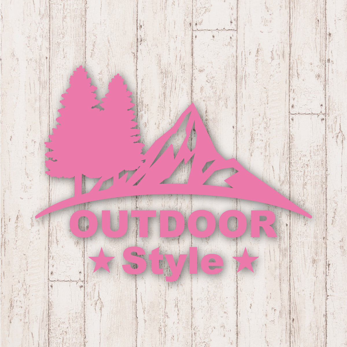 アウトドア スタイル《OUTDOOR STYLE》カッティングステッカー ピンク