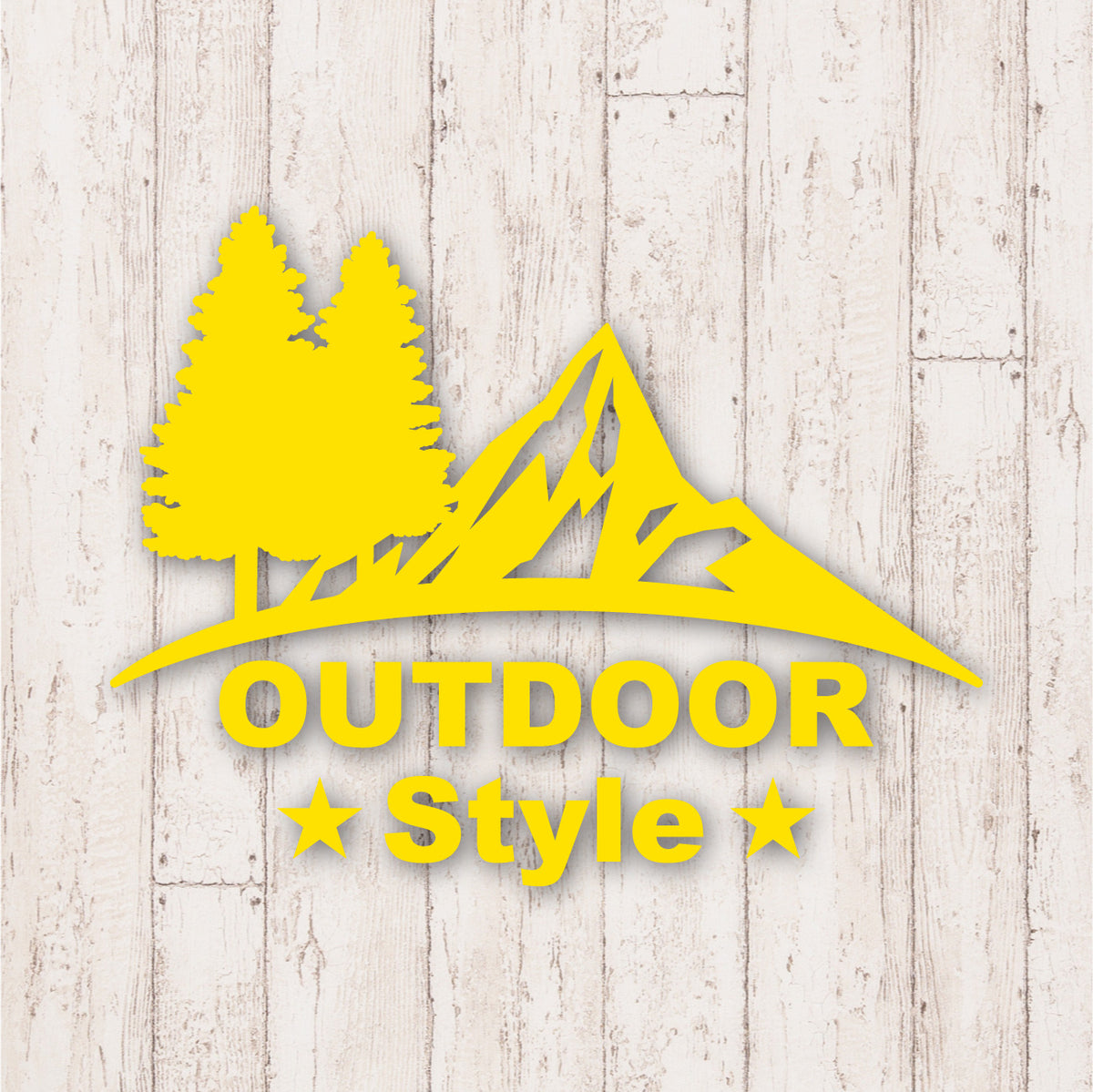 アウトドア スタイル《OUTDOOR STYLE》カッティングステッカー イエロー