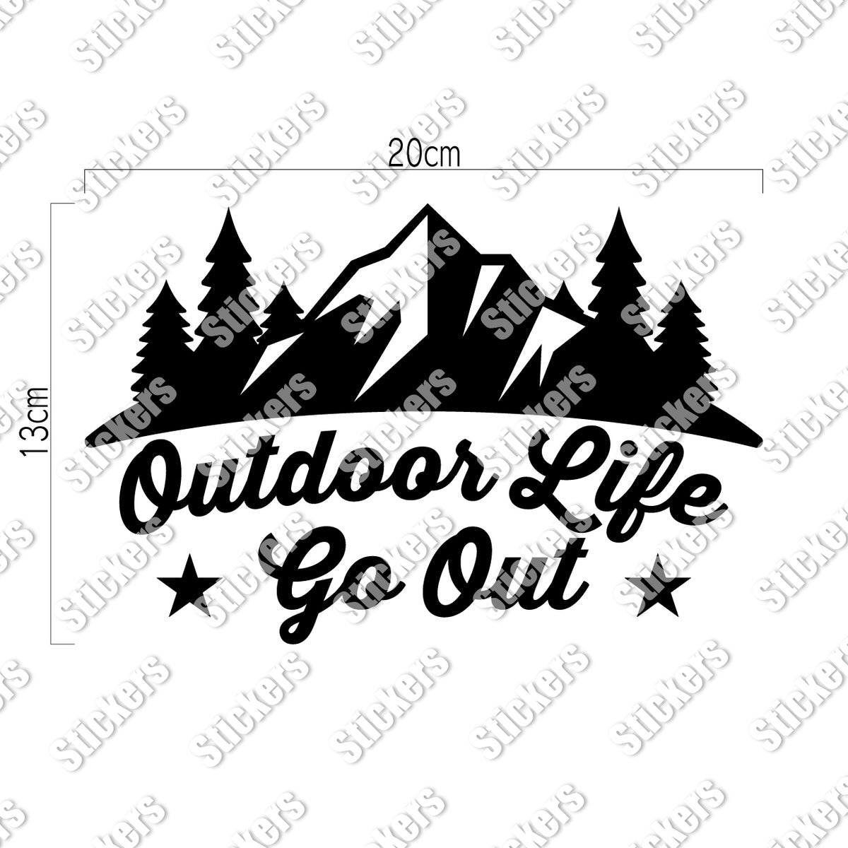 アウトドアライフ・ゴーアウト《Outdoor Life Go Out》カッティングステッカー