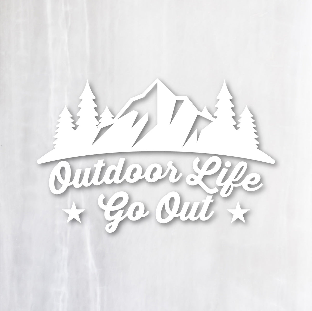 アウトドアライフ・ゴーアウト《Outdoor Life Go Out》カッティングステッカー ホワイト