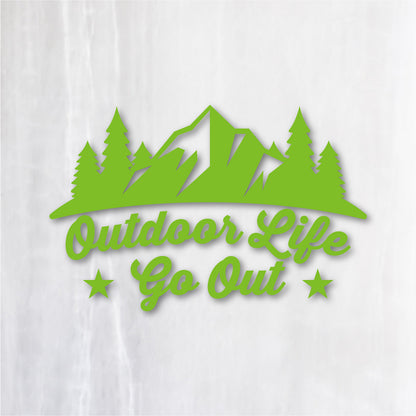 アウトドアライフ・ゴーアウト《Outdoor Life Go Out》カッティングステッカー マスカット