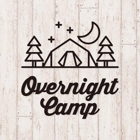 オーバーナイト キャンプ《Overnight Camp》カッティングステッカー