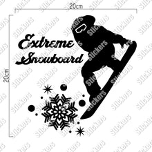 画像をギャラリービューアに読み込む, エクストリームスノーボード カッティングステッカー《Extreme Snowboard》（超防水・防滴 UVカット 屋外使用可 /C106）
