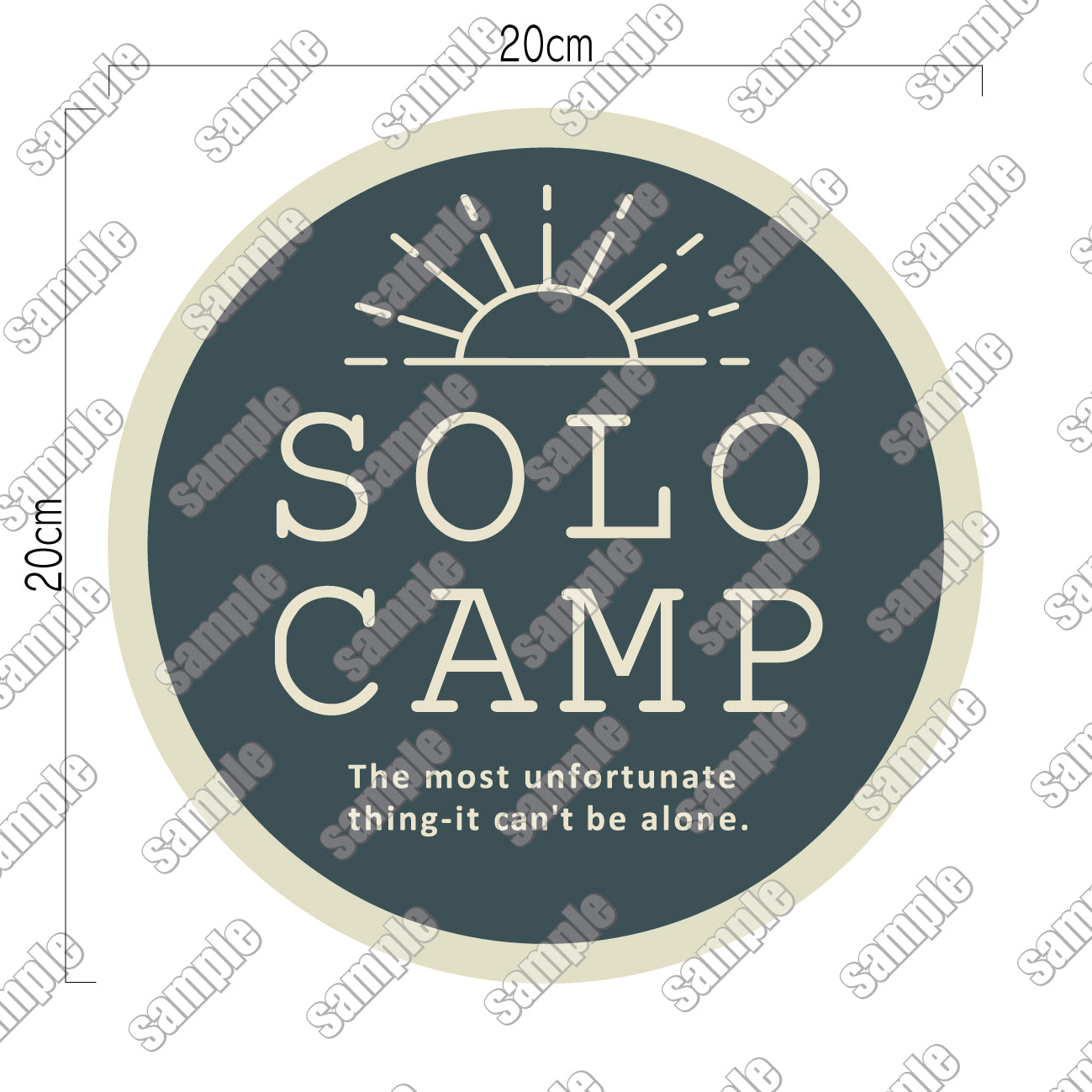 ソロキャンプ シールステッカー《SOLO CAMP》（超防水・防滴 UVカット 屋外使用可 /S001）