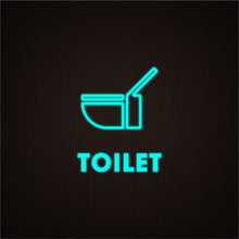 画像をギャラリービューアに読み込む, 暗闇で光る TOILET トイレットピクト 蓄光カッティングステッカー（屋内用 /C002）
