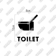 画像をギャラリービューアに読み込む, トイレット ピクト カッティングステッカー《TOILET》（超防水・防滴 UVカット 屋外使用可 /C002）
