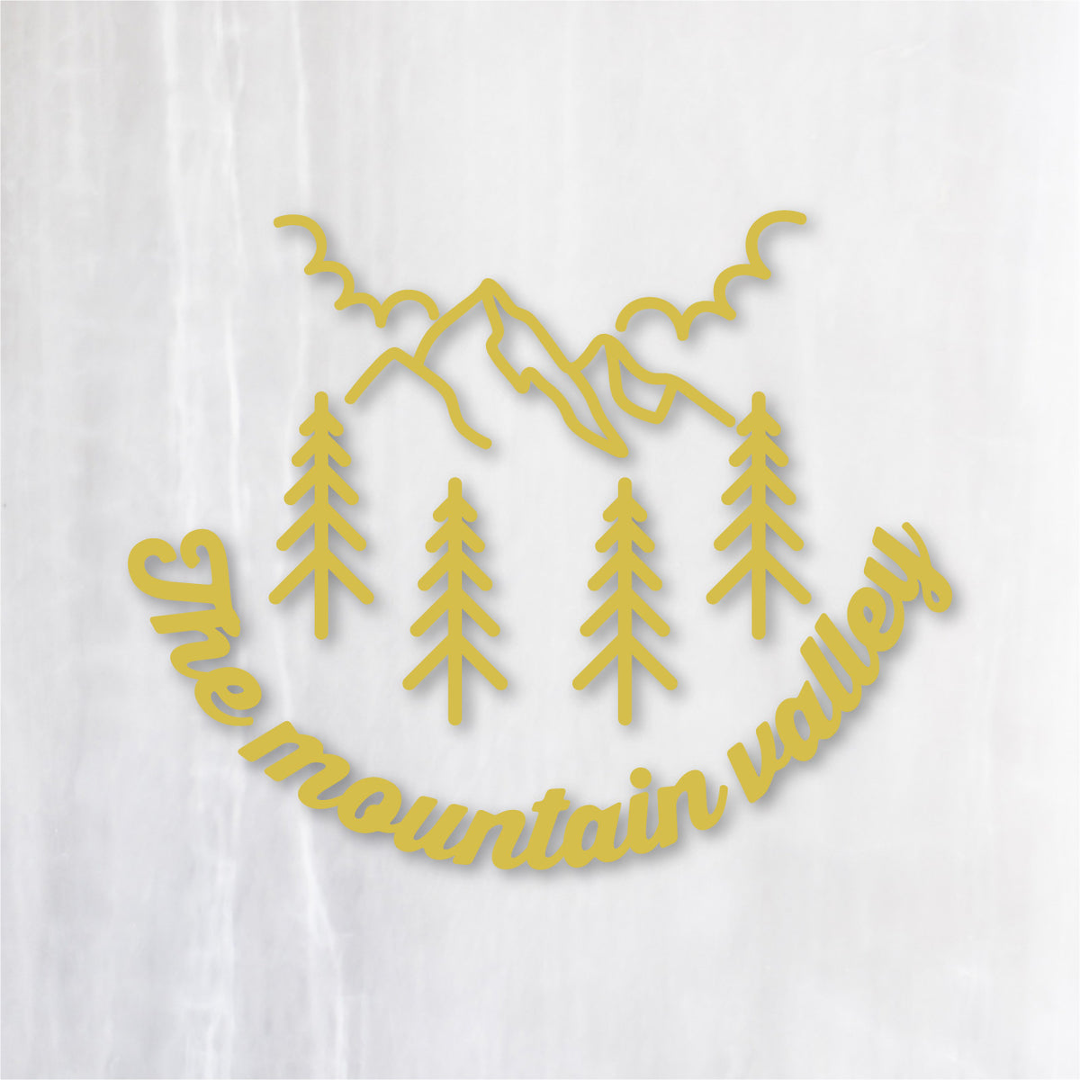マウンテンバレー《The mountain valley》カッティングステッカー キャメル