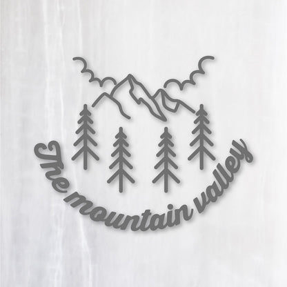 マウンテンバレー《The mountain valley》カッティングステッカー グレー