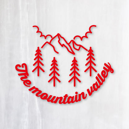 マウンテンバレー《The mountain valley》カッティングステッカー レッド