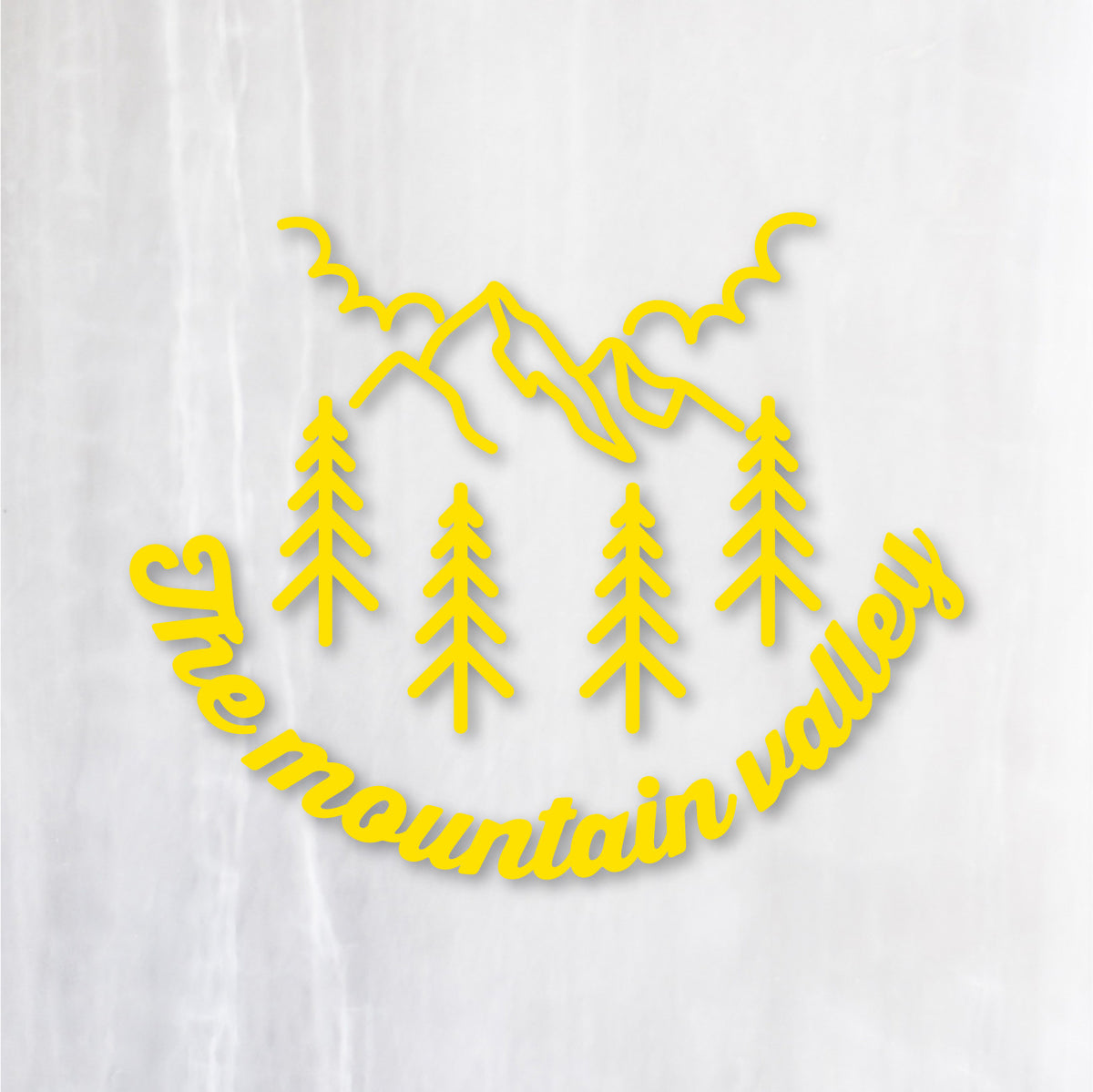 マウンテンバレー《The mountain valley》カッティングステッカー イエロー