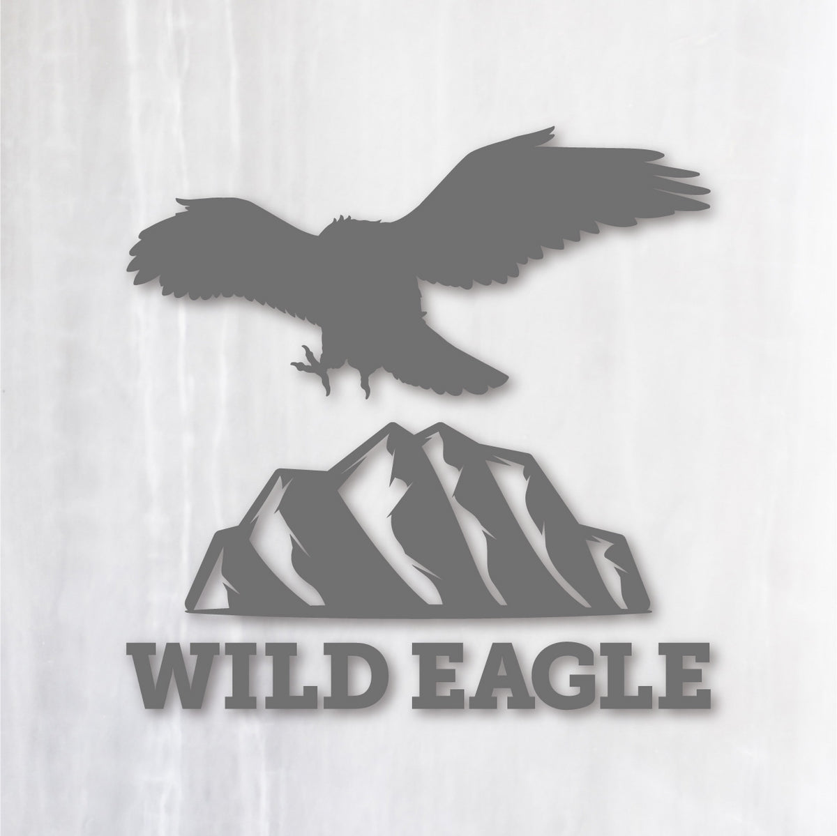 ワイルドイーグル《Wild Eagle》カッティングステッカー グレー