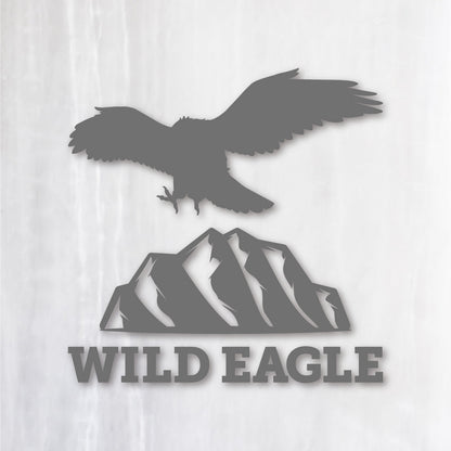 ワイルドイーグル《Wild Eagle》カッティングステッカー グレー