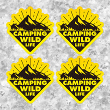 画像をギャラリービューアに読み込む, キャンピング ワイルドライフ シールステッカー《CAMPING WILD LIFE》（超防水・防滴 UVカット 屋外使用可 /S125）
