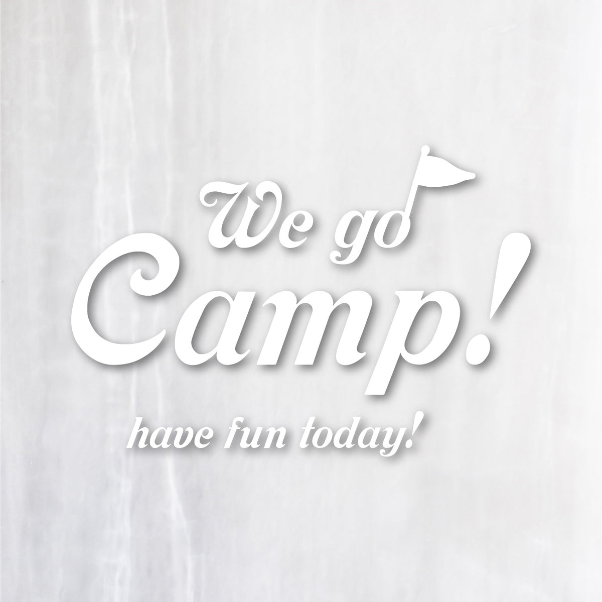 We go Camp! カッティングステッカー ホワイト