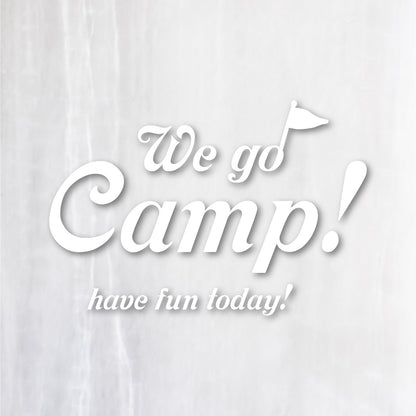 We go Camp! カッティングステッカー ホワイト