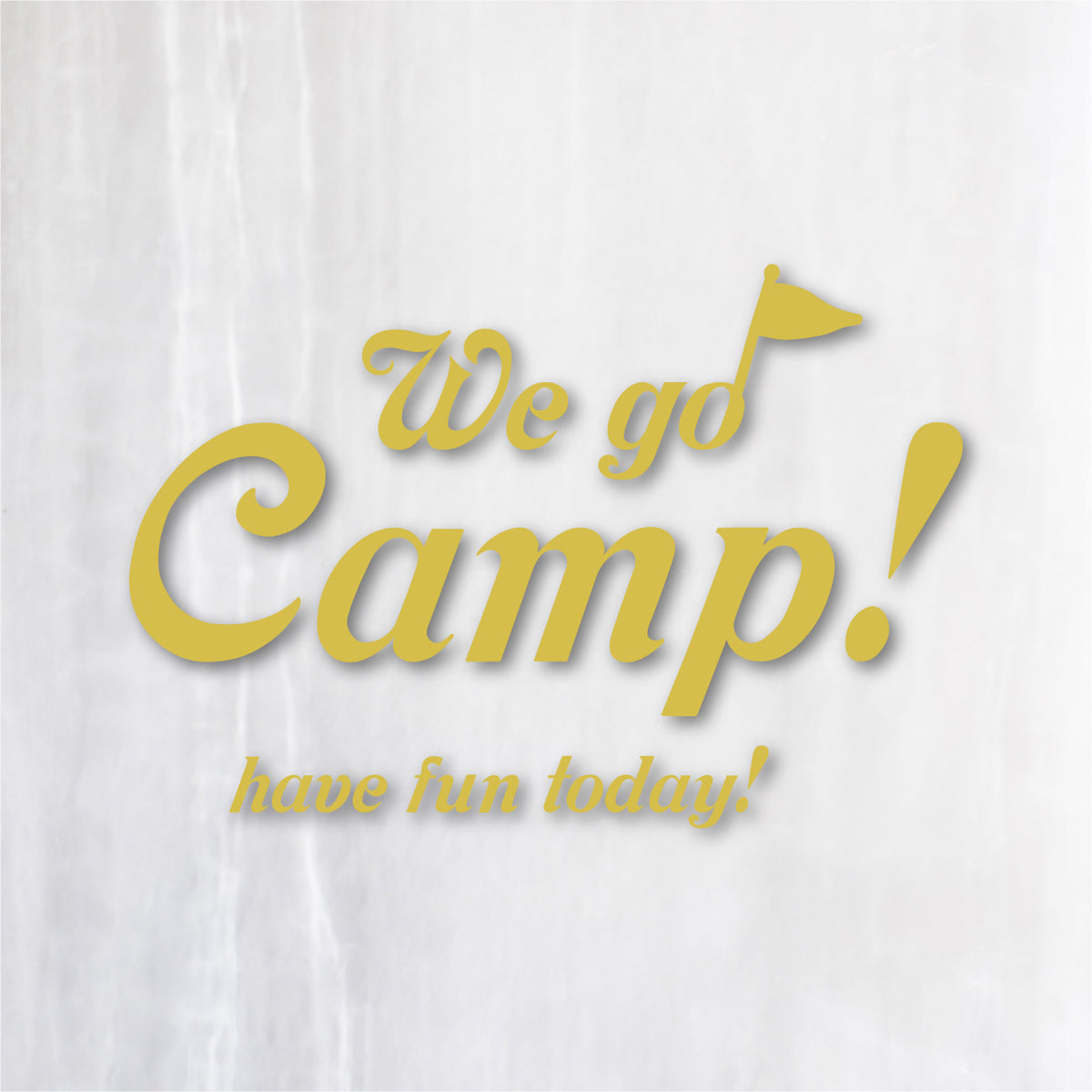 We go Camp! カッティングステッカー キャメル