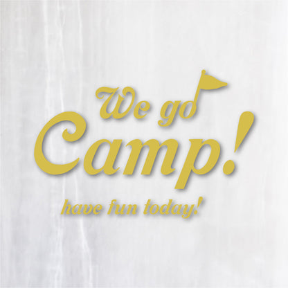 We go Camp! カッティングステッカー キャメル