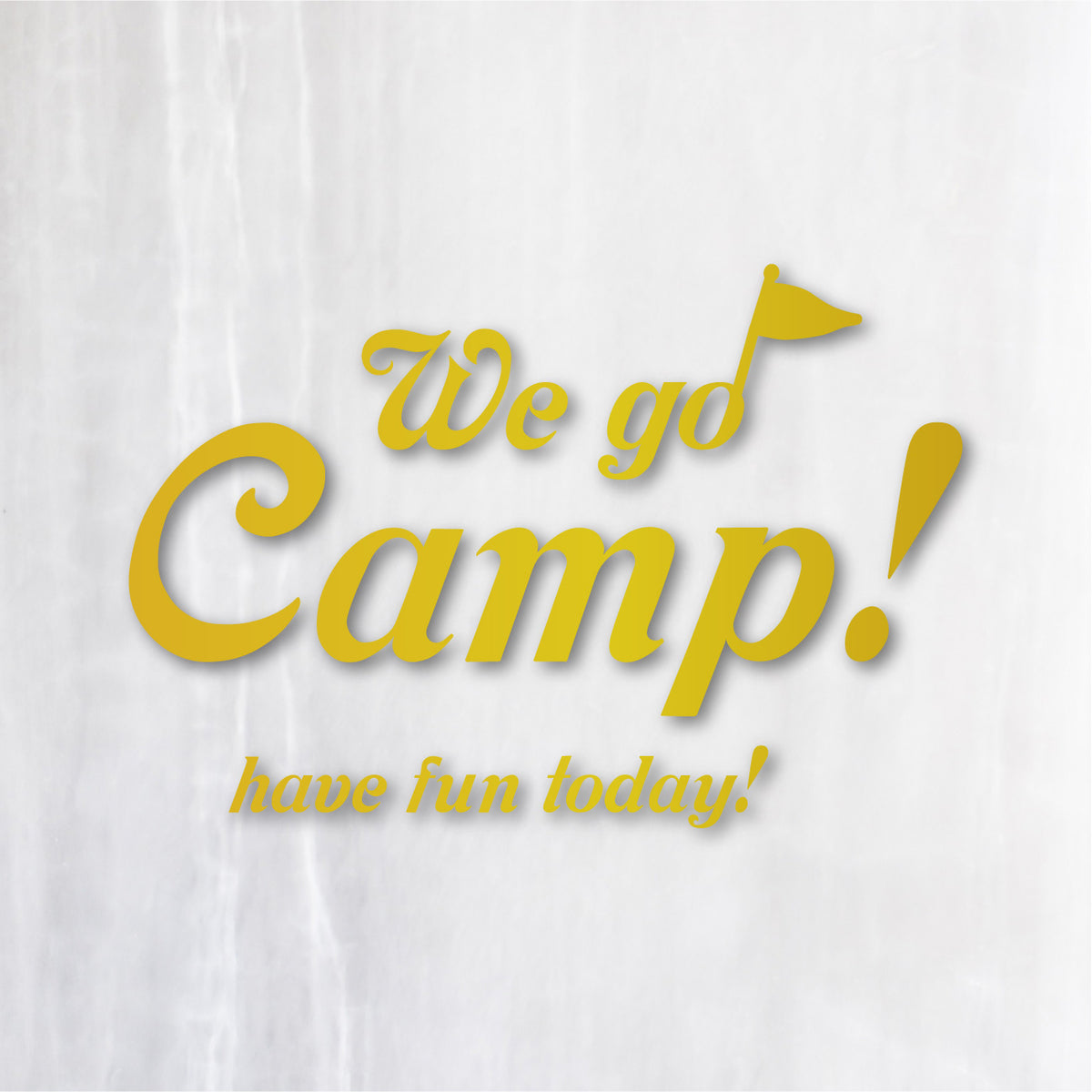 We go Camp! カッティングステッカー ゴールド