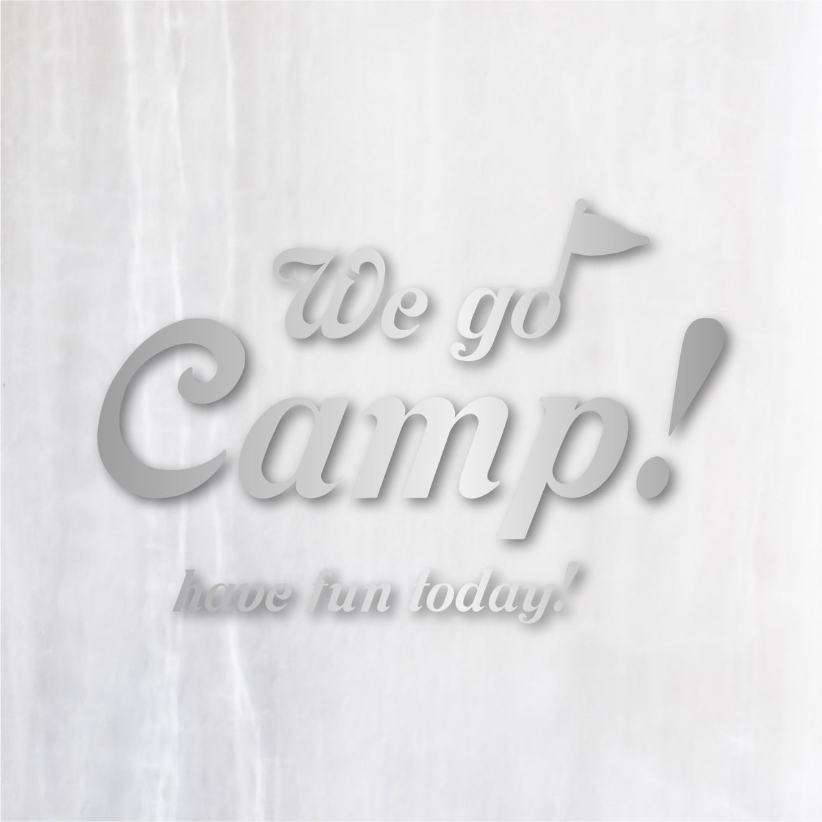 We go Camp! カッティングステッカー シルバー