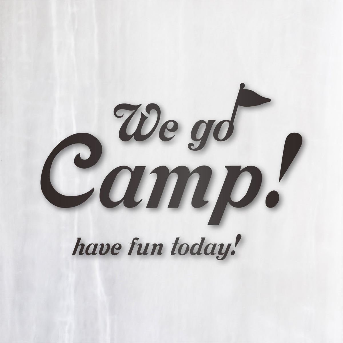 We go Camp! カッティングステッカー ガンメタリック