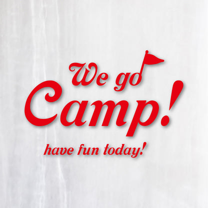 We go Camp! カッティングステッカー レッド