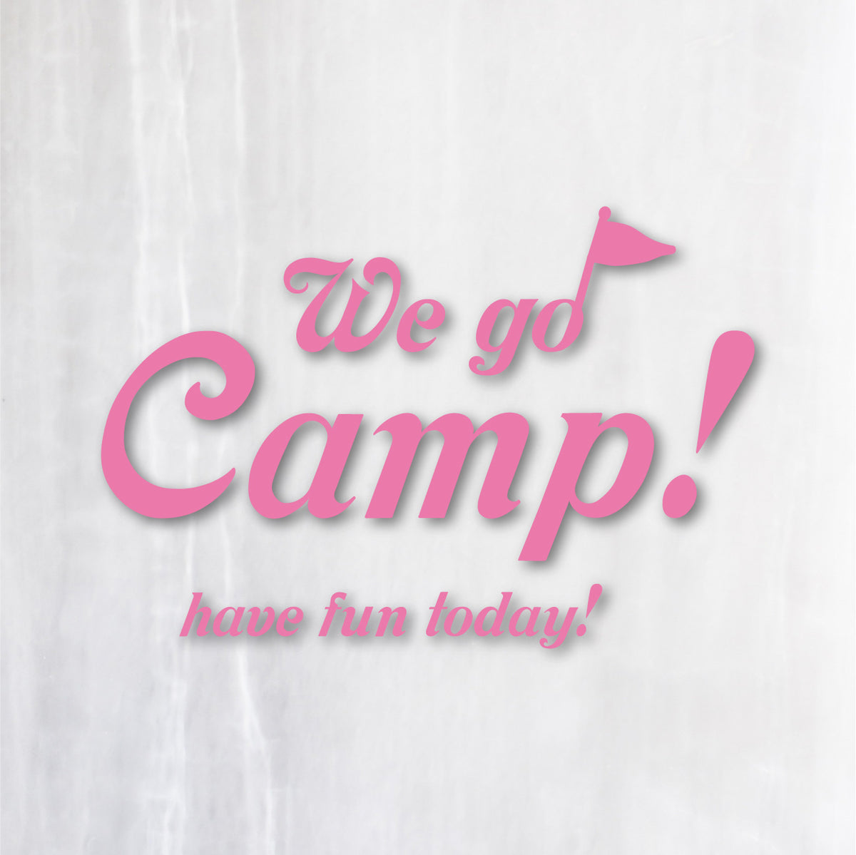 We go Camp! カッティングステッカー ピンク