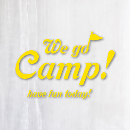 We go Camp! カッティングステッカー イエロー