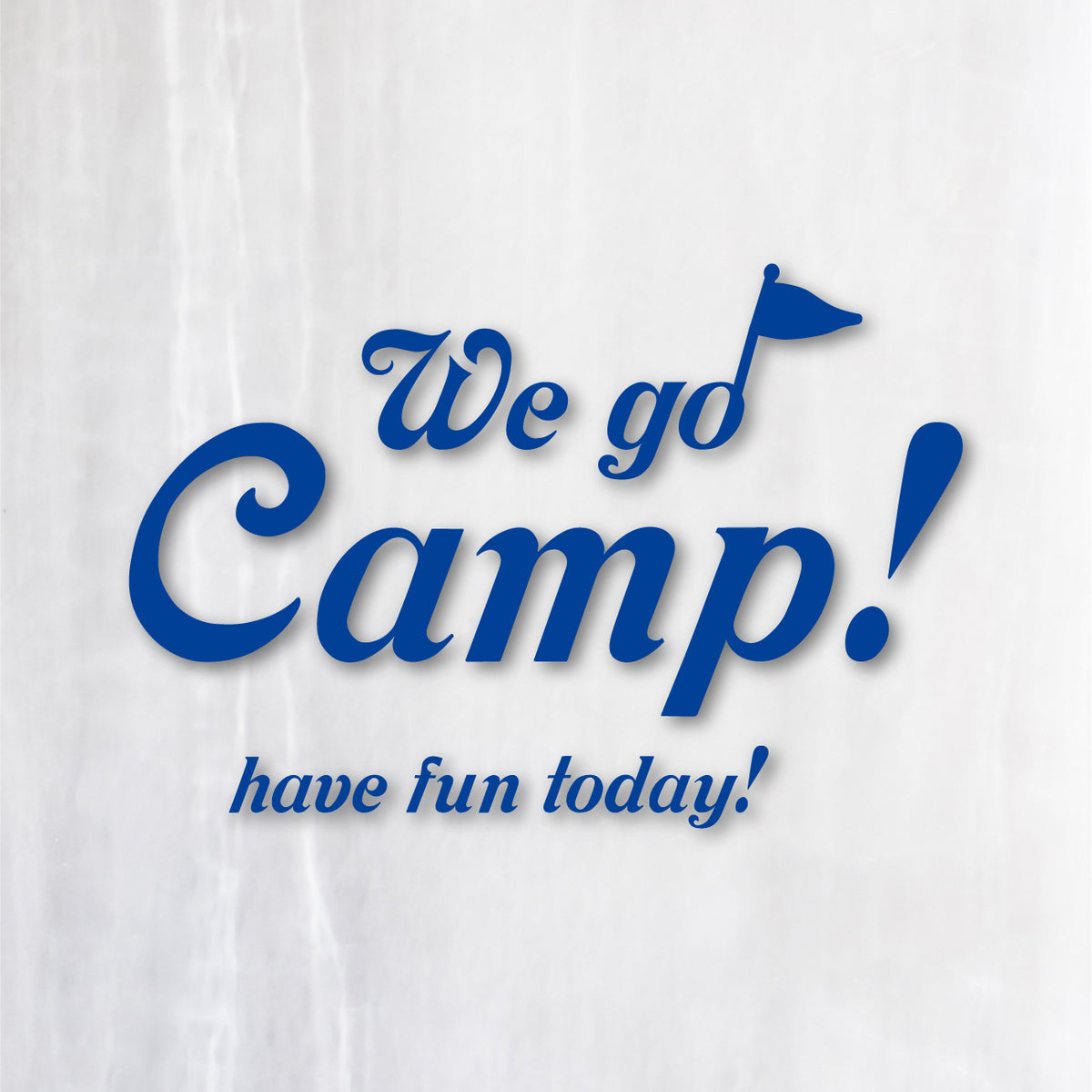 We go Camp! カッティングステッカー ブルー