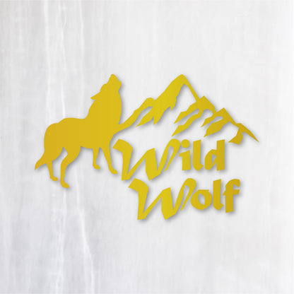 ワイルドウルフ《Wild Wolf》カッティングステッカー ゴールド