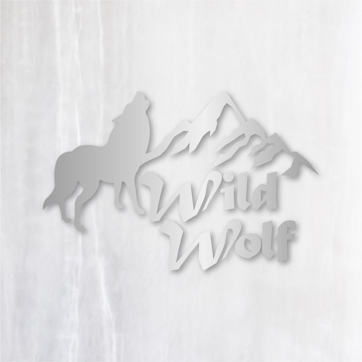 ワイルドウルフ《Wild Wolf》カッティングステッカー シルバー