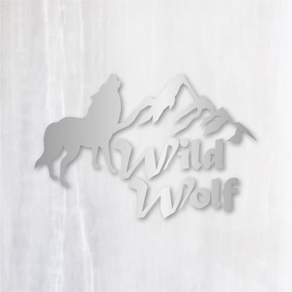 ワイルドウルフ《Wild Wolf》カッティングステッカー シルバー
