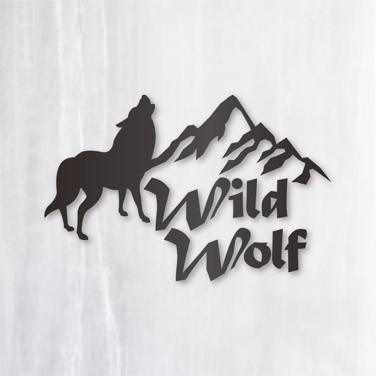 ワイルドウルフ《Wild Wolf》カッティングステッカー ガンメタリック