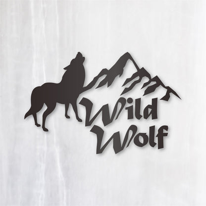 ワイルドウルフ《Wild Wolf》カッティングステッカー ガンメタリック