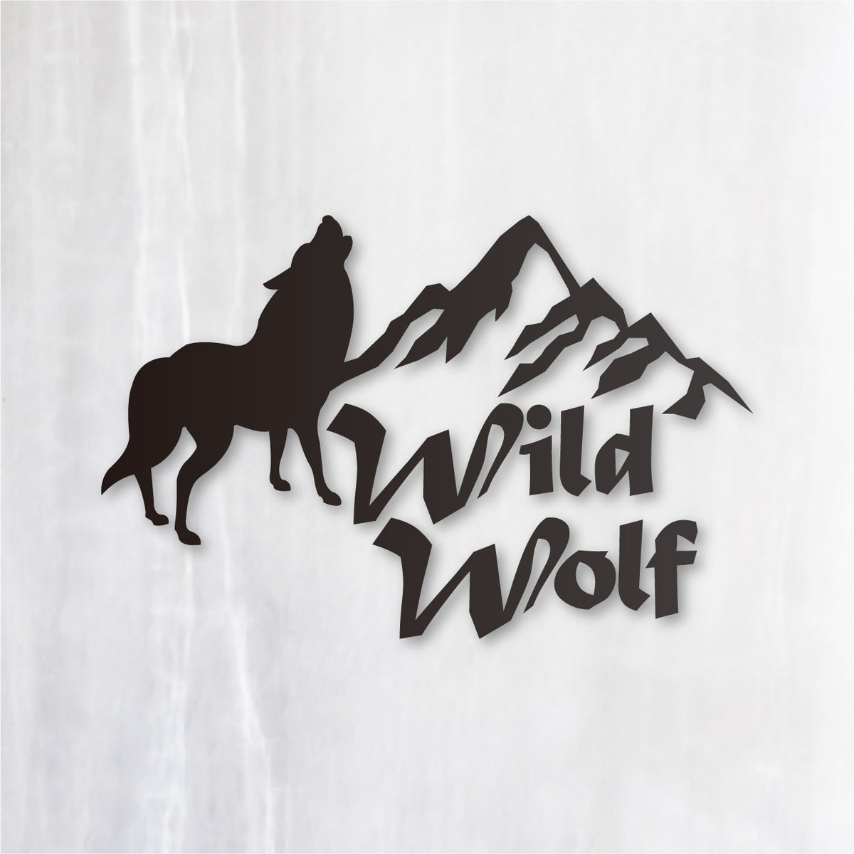 ワイルドウルフ《Wild Wolf》カッティングステッカー つや消しブラック