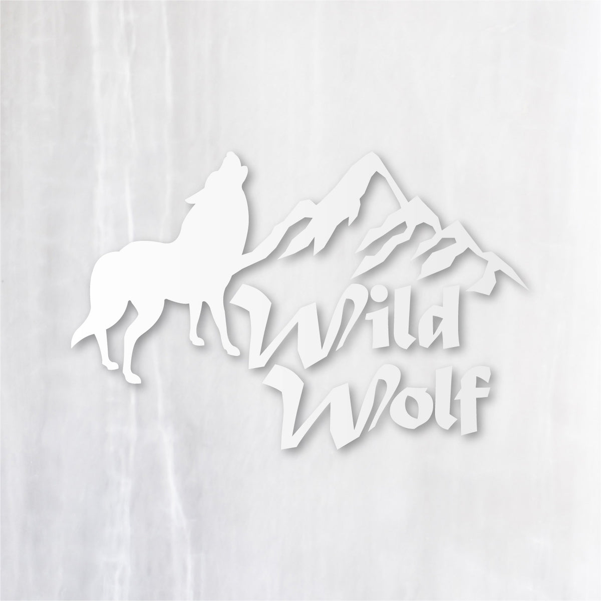 ワイルドウルフ《Wild Wolf》カッティングステッカー つや消しホワイト