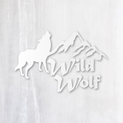 ワイルドウルフ《Wild Wolf》カッティングステッカー つや消しホワイト