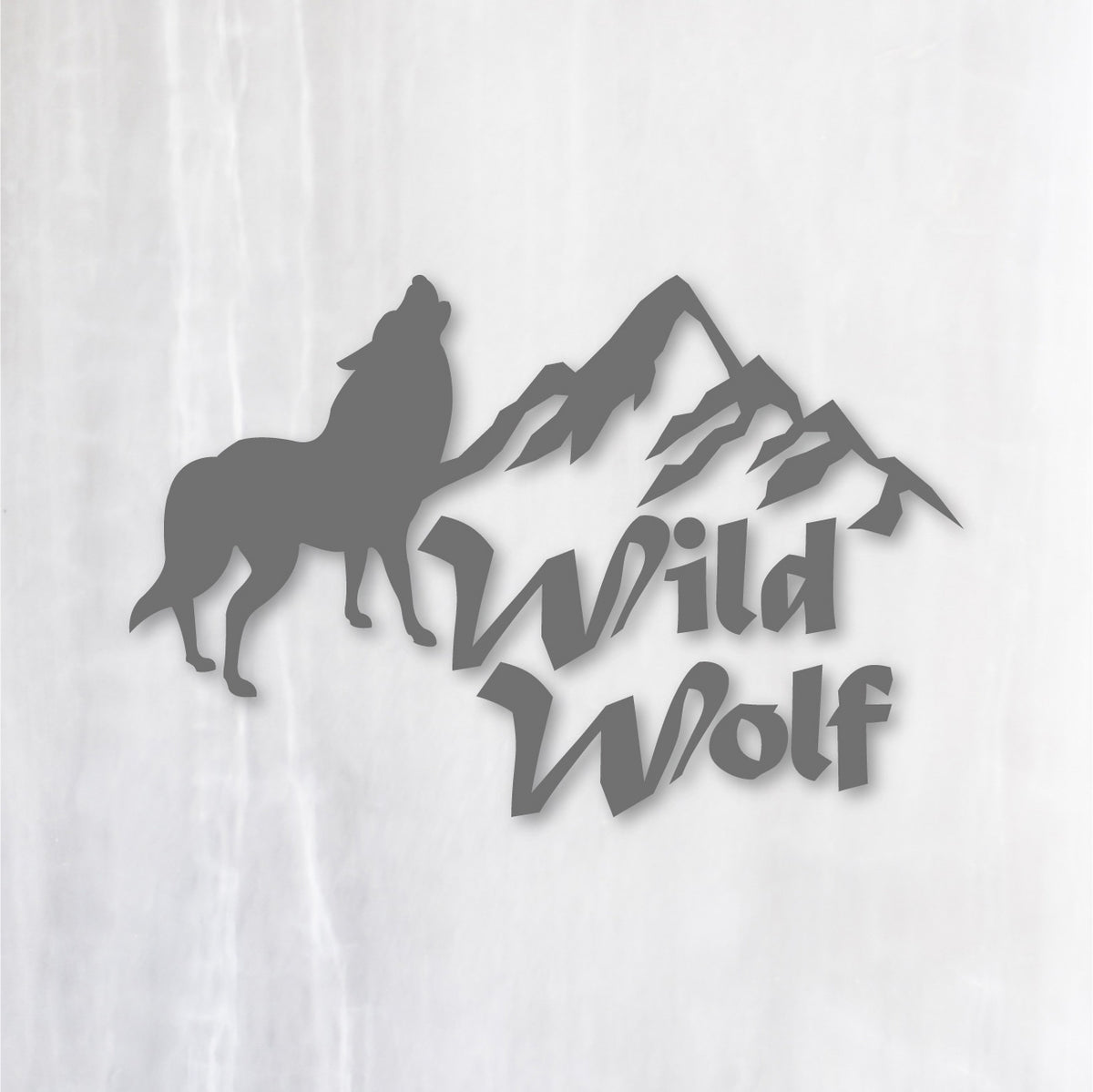 ワイルドウルフ《Wild Wolf》カッティングステッカー グレー