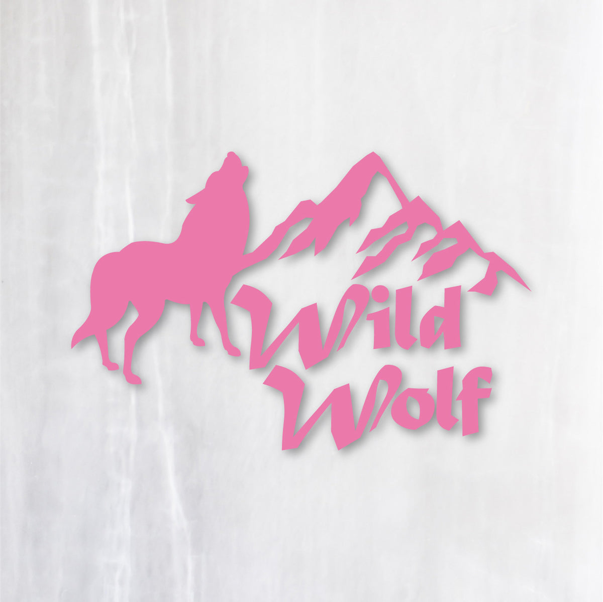 ワイルドウルフ《Wild Wolf》カッティングステッカー ピンク