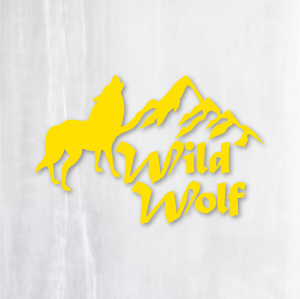 ワイルドウルフ《Wild Wolf》カッティングステッカー イエロー