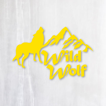 ワイルドウルフ《Wild Wolf》カッティングステッカー イエロー