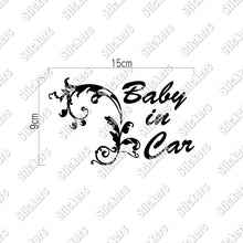 画像をギャラリービューアに読み込む, ヨーロピアンクラシック カッティングステッカー《European Classic BABY IN CAR》（超防水・防滴 UVカット 屋外使用可 /C010）
