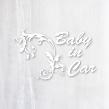 画像をギャラリービューアに読み込む, ヨーロピアンクラシック カッティングステッカー《European Classic BABY IN CAR》（超防水・防滴 UVカット 屋外使用可 /C010）
