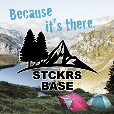 マウンテン カッティングステッカー《Mountain》（名入れOK 超防水・防滴 UVカット 屋外使用可 /C042）