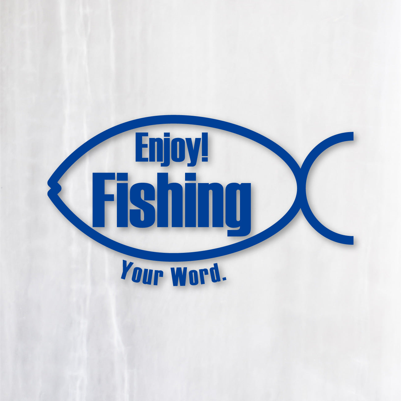 エンジョイ フィッシング カッティングステッカー《Enjoy Fishing》（名入れOK 超防水・防滴 UVカット 屋外使用可 /C009）