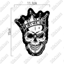 画像をギャラリービューアに読み込む, スカルキング シールステッカー《Skull with Crown》（超防水・防滴 UVカット 屋外使用可 /S384）
