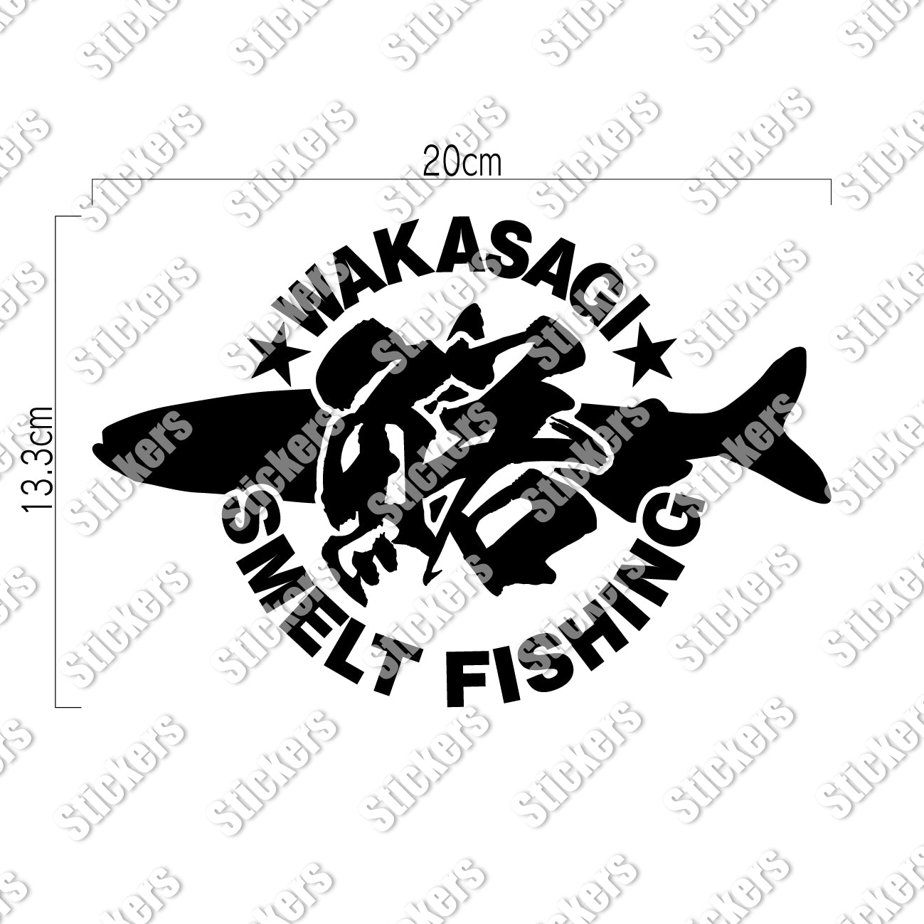 WAKASAGI SMELT FISHING ワカサギ釣り｜カッティングステッカー 超防水